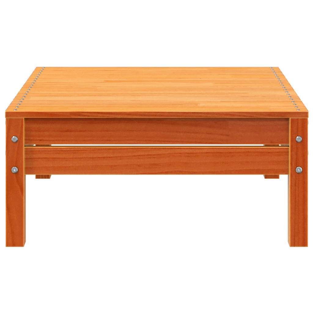 Garden Sofa 3-Seater Wax Brown Solid Wood Pine